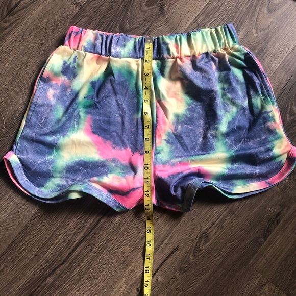 Tie Dye Multicolored Neon Loungewear Gym Set M - Picture 8 of 9
